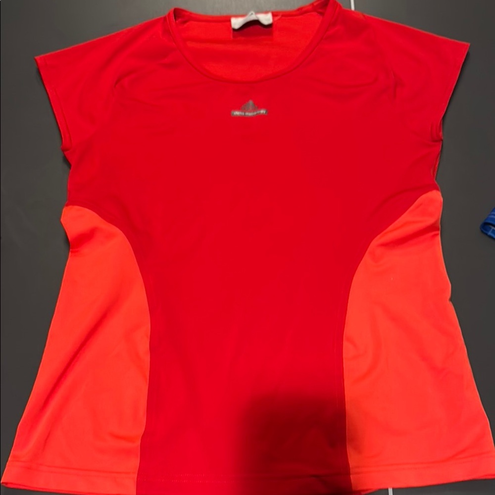 Adidas by Stella McCartney Red and Orange Short Sleeve Tee